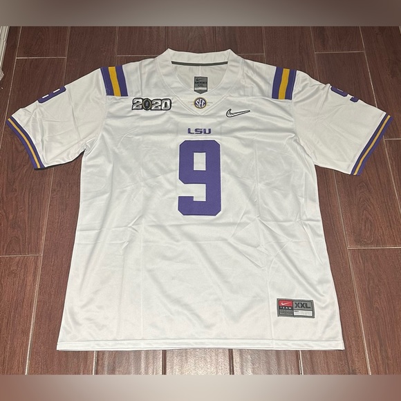 Joe Burrow LSU Tigers Championship White Jersey Size S-2XL - Picture 5 of 8